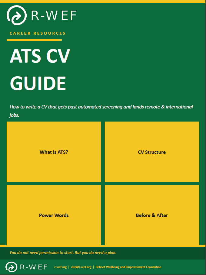 R-WEF ATS CV Guide Resource